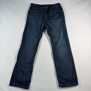 Black Brown 1826 Jeans Mens 30x30 Blue Straight Classic Fit Mid Rise Dark Wash